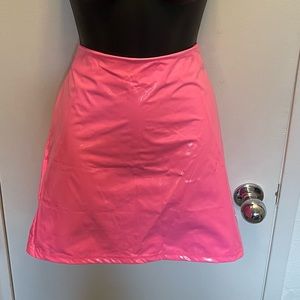 Hot pink mini skirt